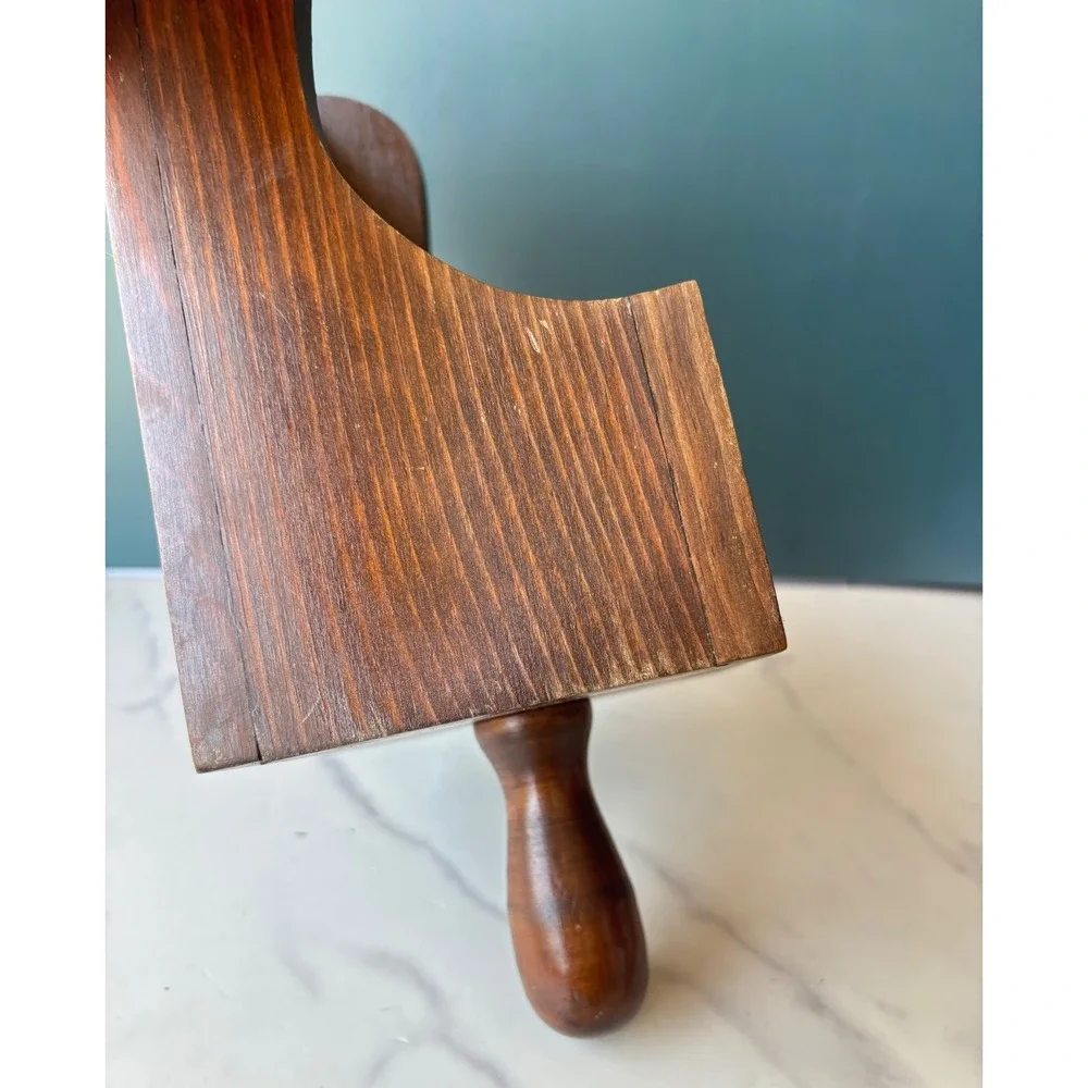 Vtg Rustic Wood Wall Sconce Candle Holder Primitive Colonial Farmhouse Scoop